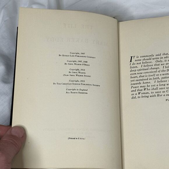 1908 The LIFE of MARY BAKER EDDY Hardcover Book by SIBYL WILBUR - Picture 7 of 11
